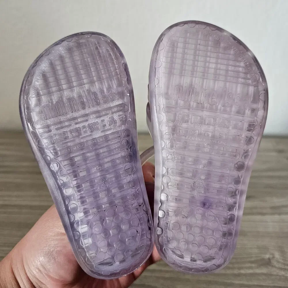 Mini Melissa Emoji Sandals Clear Jelly Yellow Pink Toddler Little Kids USA 7